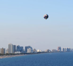 Strand in seiner ganzen Ausdehnung