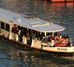A Vaporetto carrying tourists and locals