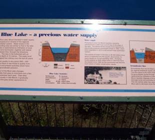 Informationstafel am See