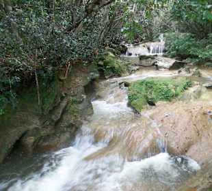 Flusslauf vor dem Wasserfall