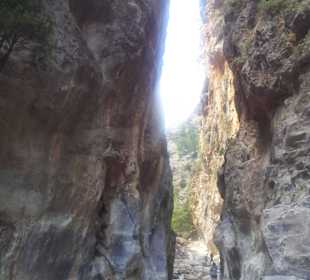 Samaria-Schlucht, engste Stelle