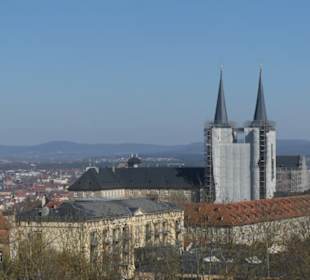 Blick vom Garten der Café Villa Remeis auf Bamberg