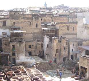 Gerber- und Färberviertel in Fes