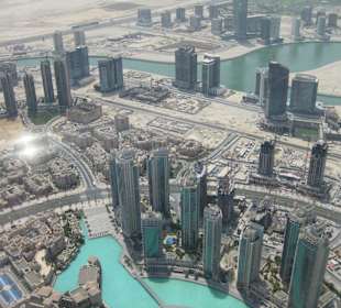 Blick auf die Springbrunnen