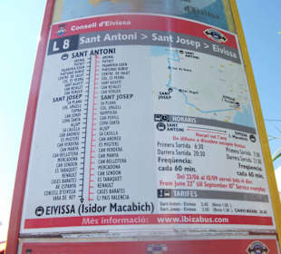 Busverbindung von San Antonion nach Eivissa
