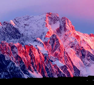Wettersteingebirge bei Sonnenuntergang