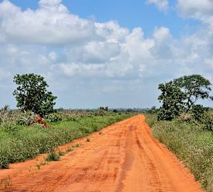 Rote Straße bei Tsavo Ost