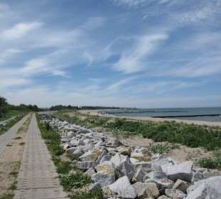 Der Radweg auf den Deichen