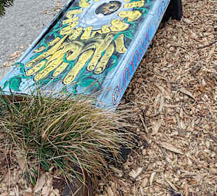 Streetart - eine gestaltete Sitzbank 