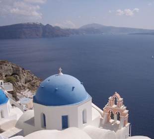 Typisches Blau der Kirchenkuppel