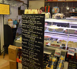 Tafel mit dem Tagesangebot