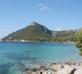 Aussicht beim Strand in Formentor