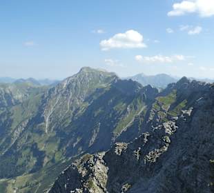 Blick vom Nordwandsteig am Nebelhorn