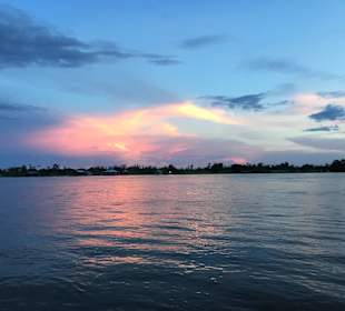 Sunset at the Amazon river