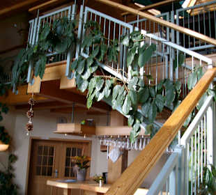 Nett, hell und rustikal die Einrichtung