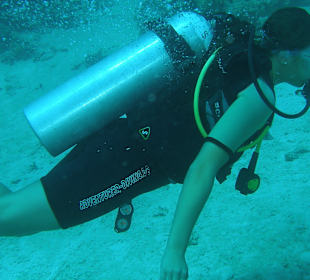 Beim ersten Tauchgang