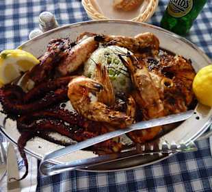 Fischplatte vom Grill für 2 Personen