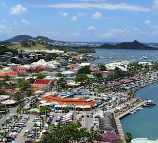 Blick von Fort Louis auf Marigot