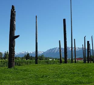 Totempfähle in Kispiox Village