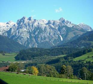 Die Bergwelt um die Sprungschanze!