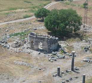 Blick von Burg auf Reste Stadt