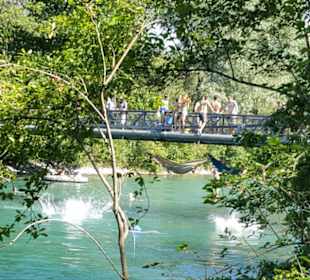 Sprung vom Schönausteg