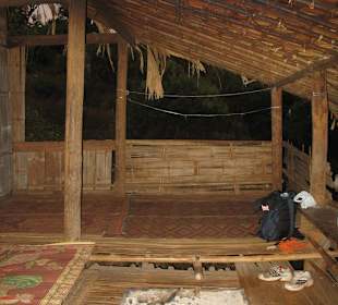 Feuerstätte in der Bambushütte