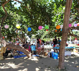 Picknick im Strandpark von Saint-Pierre