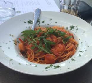 Pasta mit Gambas