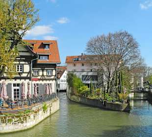 Hier fliessen die Kanäle von Klein-Venedig zusamme