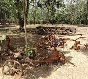Alte Landmaschinen im Freigelände