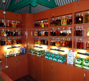 Verkaufsraum des Museums La Saga du Rhum