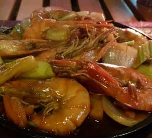 Einfach super, Garnelen essen