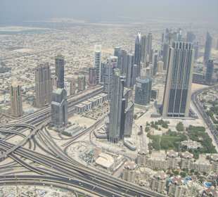 Blick auf das Straßennetz