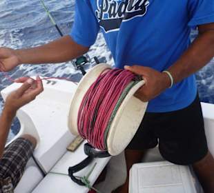 Mit dieser "Kabeltrommel" fängt man fette Fische