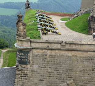 Blick auf die Kanonen