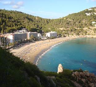 Blick auf den Strand Cala San Vicente