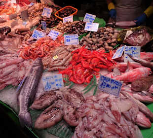 Rundgang durch die Markthalle La Boqueria