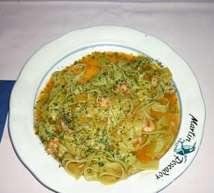 Garnelen mit Tagliatelle