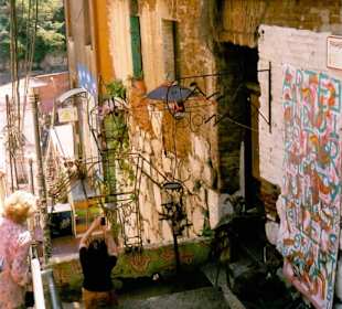 Gasse in der Altstadt von Valparaíso