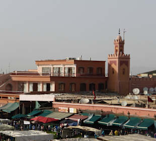 Blick über Djemaa el-Fna / Platz der Gaukler