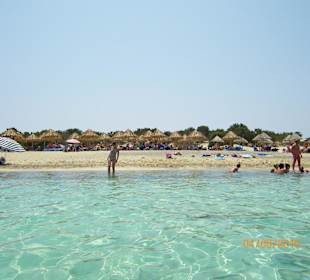 Blick vom Meer an den Strand