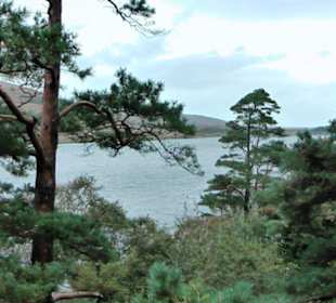 Blick auf den Lough Veagh von Glenveagh Castle