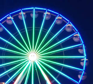 Das Riesenrad am Abend
