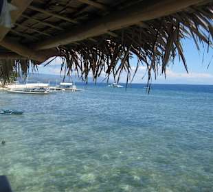 Ausblick vom Sitzbereich aufs Meer