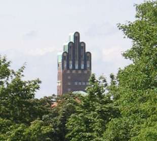 Park Rosenhöhe Sicht auf Mathildenhöhe 1