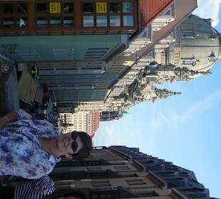 Blick durch die Münzgasse zur Frauenkirche!