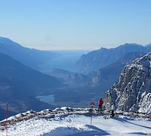 Skigebiet La Paganella, mit Blick auf den Gardasee
