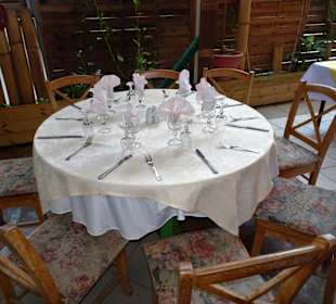 Blick auf die Veranda des Restaurant TiCoq