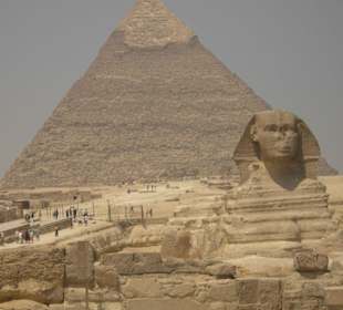 die sphinx mit einer pyramide